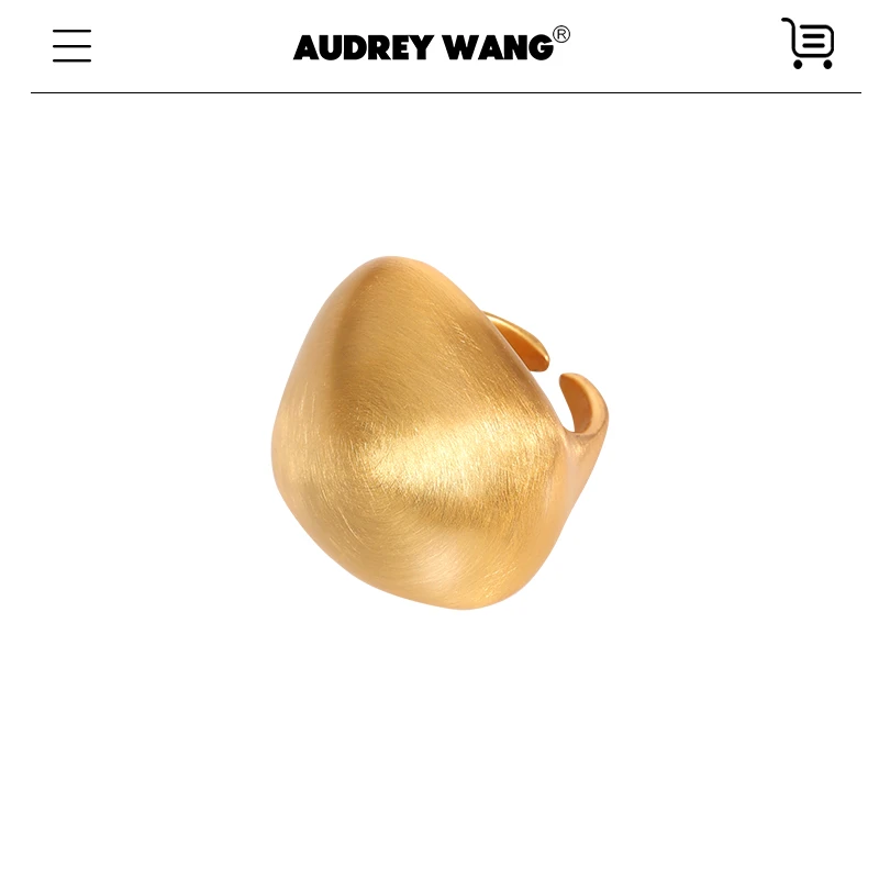 铜合金戒指 复古磨砂拉丝哑金高级感戒指11691