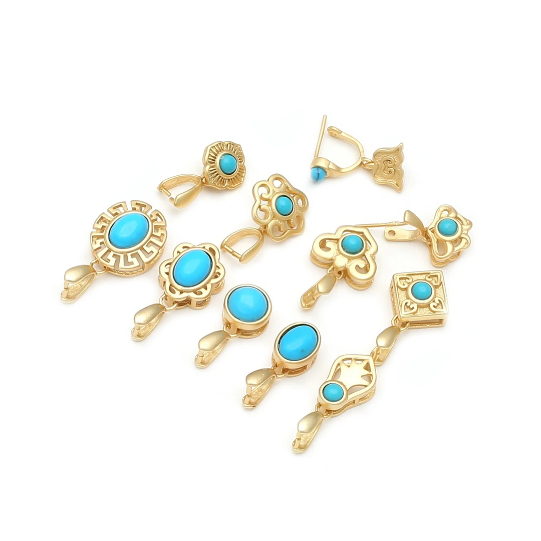 925银银制品 银扣头吊坠夹扣夹玉扣DIY饰品配件扣项坠扣挂件卡扣