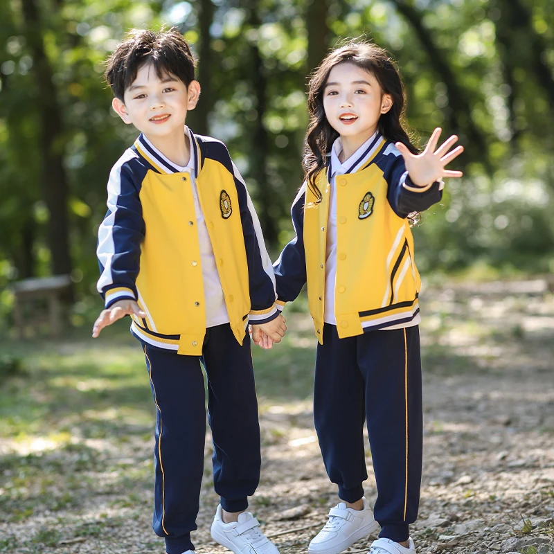 幼儿园园服春秋装纯棉棒球服套装一年级运动秋冬套装中小学生校服