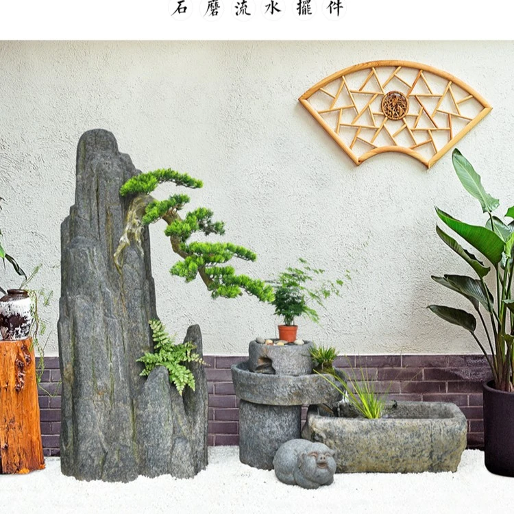 假山流水喷泉摆件庭院户外装饰招财办公室客厅阳台养鱼池景观花园