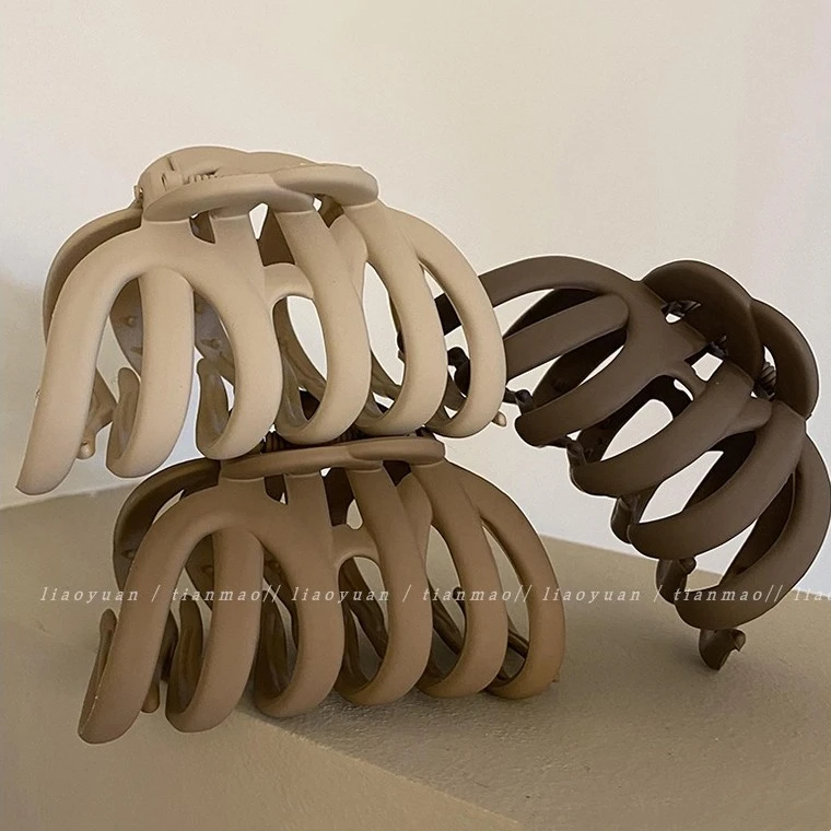 非金属发饰 发量多抓夹大号气质发抓优雅盘发鲨鱼夹后脑勺发夹女