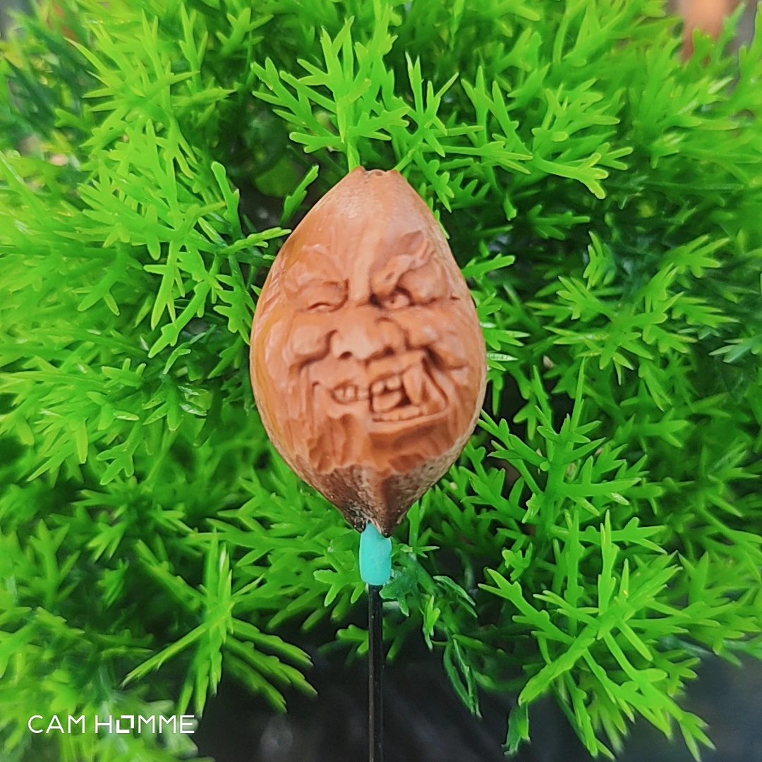 橄榄核雕精品单粒 一念善恶单籽吊坠纯手工雕刻男女文玩创意作品