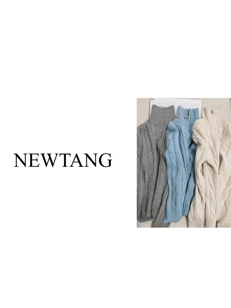 【麻花拉链外套】针织衫秋冬新款洋气显瘦毛衣打底时髦上衣女