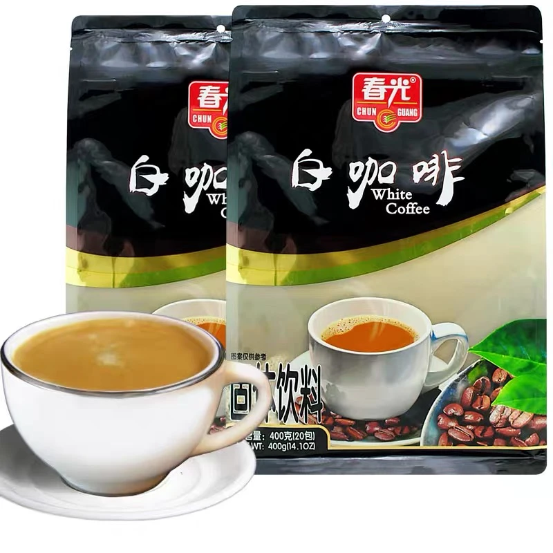 春光海南特产白咖啡400g袋装冲调传统工艺焙烤香味浓厚即冲即饮品