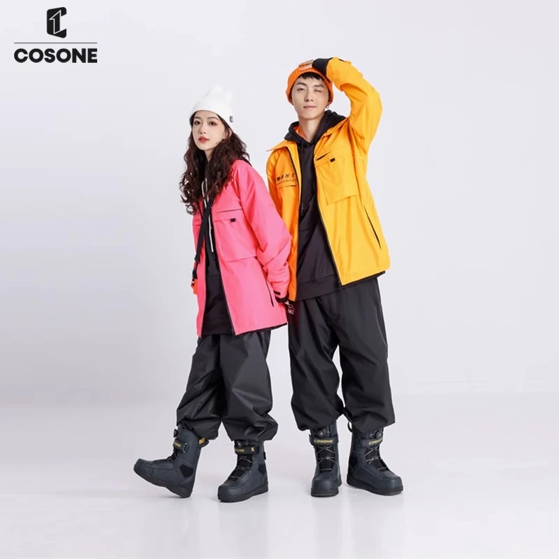 COSONE23年秋新款教练夹克男生女生单双板户外滑雪服防水防水耐磨