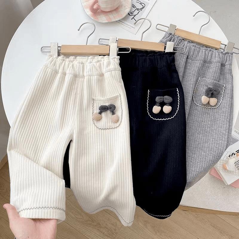 女童裤子春秋装2024新款洋气儿童运动卫裤女宝宝阔腿裤外穿长裤