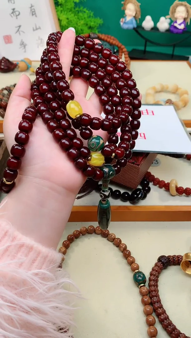 【闪购商品】白玉菩提手串老料菩提108老型珠10*11+同款单圈