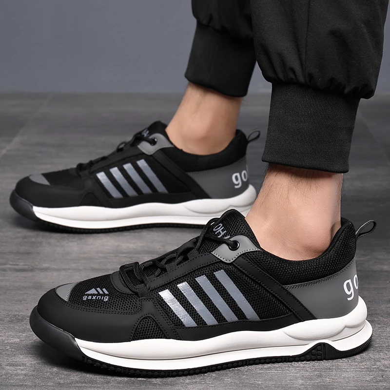 特大码男鞋45码运动休闲飞织网鞋透气46加肥加宽男士脚宽时尚49码