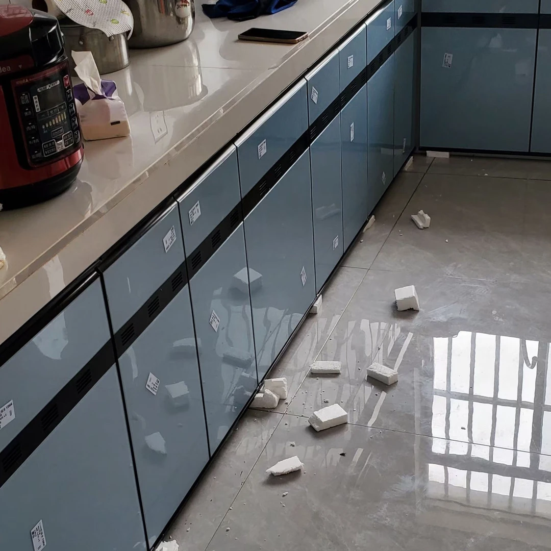 厨房橱柜门定做钢化玻璃柜门定制整体灶台耐高温防水晶钢门橱柜门