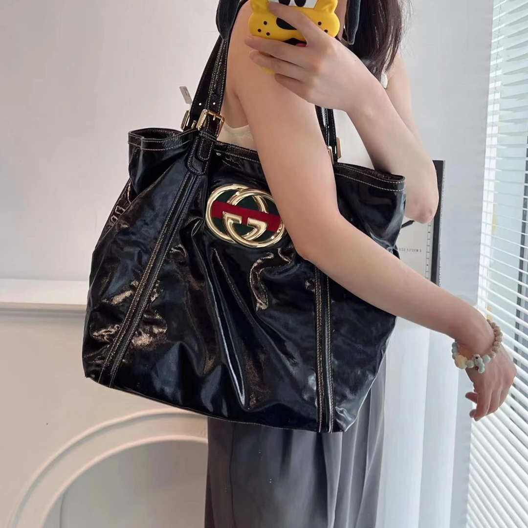 95新 GUCCI/古驰 小花手提包单肩包