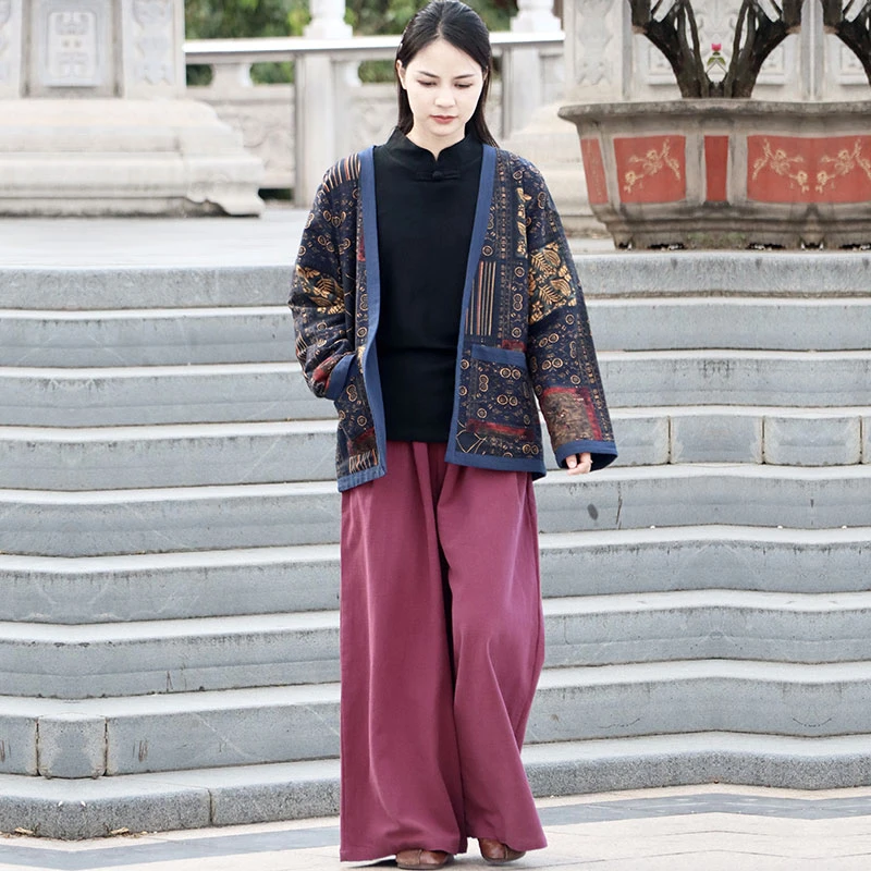 苇素禅意佛系高端棉麻外套开衫中式女装禅服中国风高级感套装