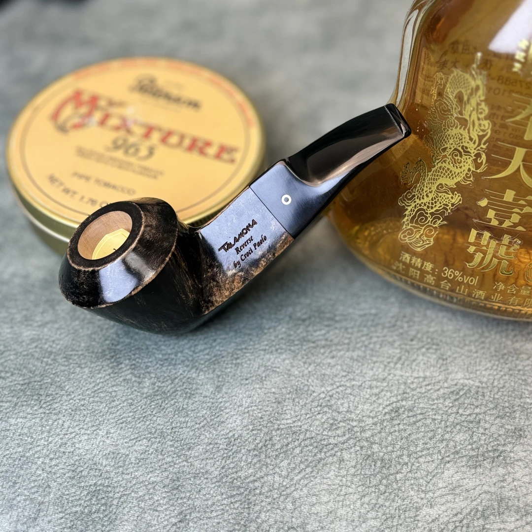 意大利塔拉莫纳牛头空腔手工烟斗