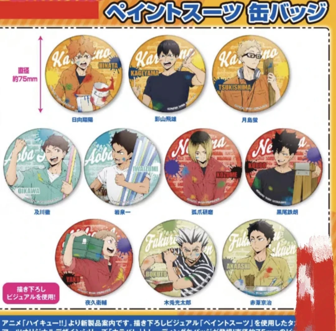 【排球少年】TAKARATOMY 油漆工装吧唧 日谷国现