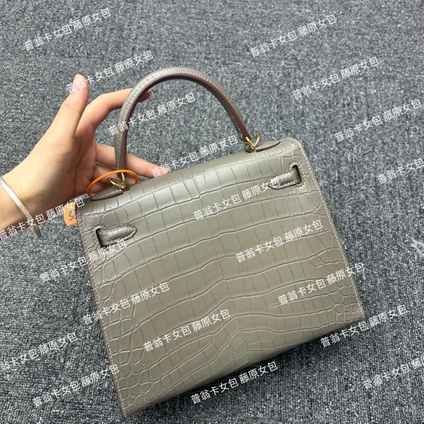 25cm女士包包 藤原女包普翁卡女包手工手缝女包