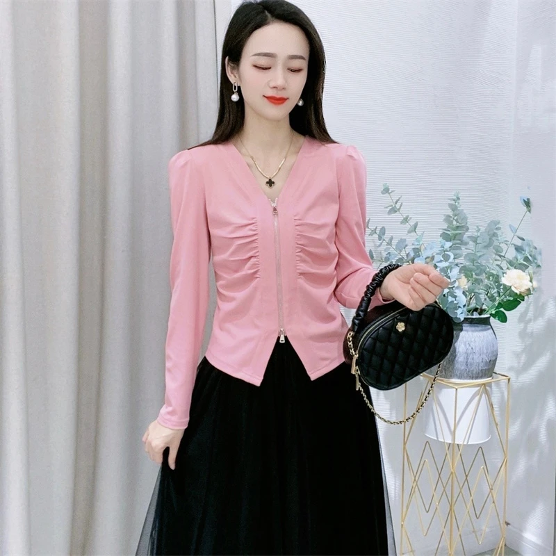 A6137新款时尚百搭设计感甜美减龄薄外套上衣潮