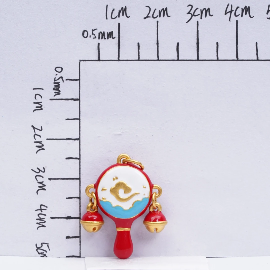 足金999锦鲤拨浪鼓配件 3.19 0341