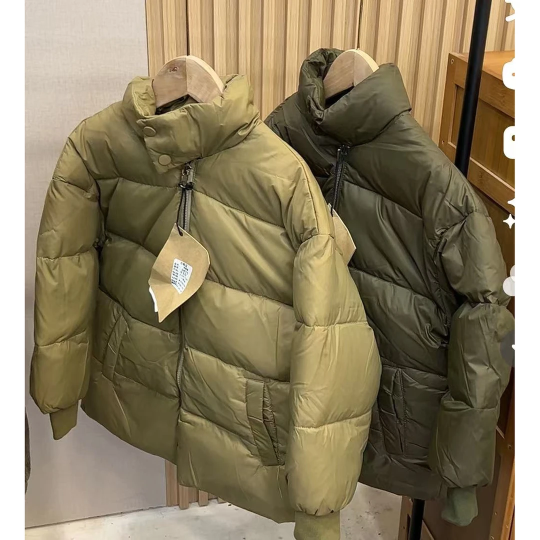 YRF-815  军绿色 儿童时尚休闲加厚中大童韩版冬季免洗保暖羽绒服