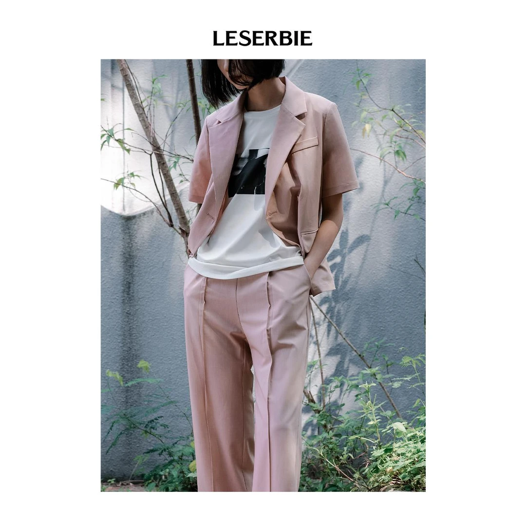 奕色【通勤短袖西装】箱型宽松版