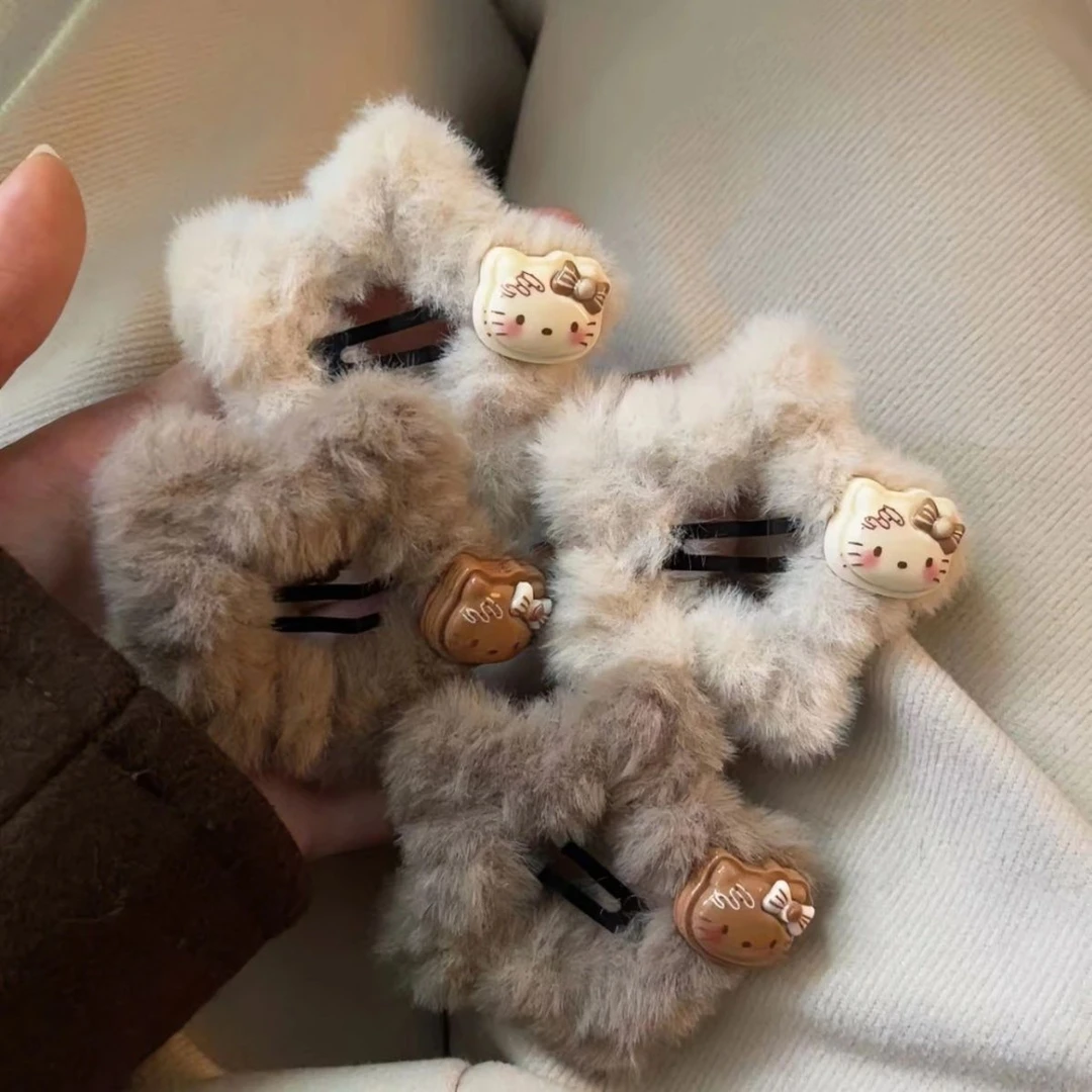 秋冬毛茸茸简约星星BB发夹ins少女毛绒五角星可爱发饰发卡