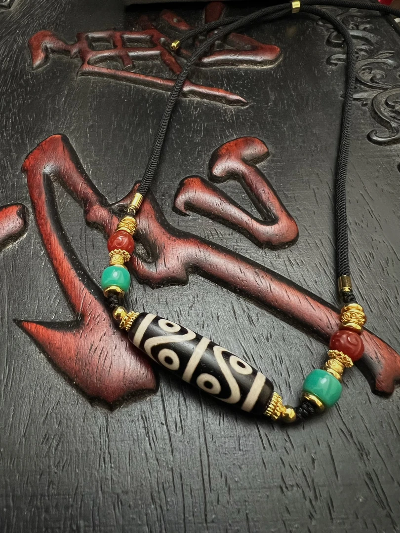 复古黑白玛瑙锁骨链 男女同款 尺寸38mm 多样性发货