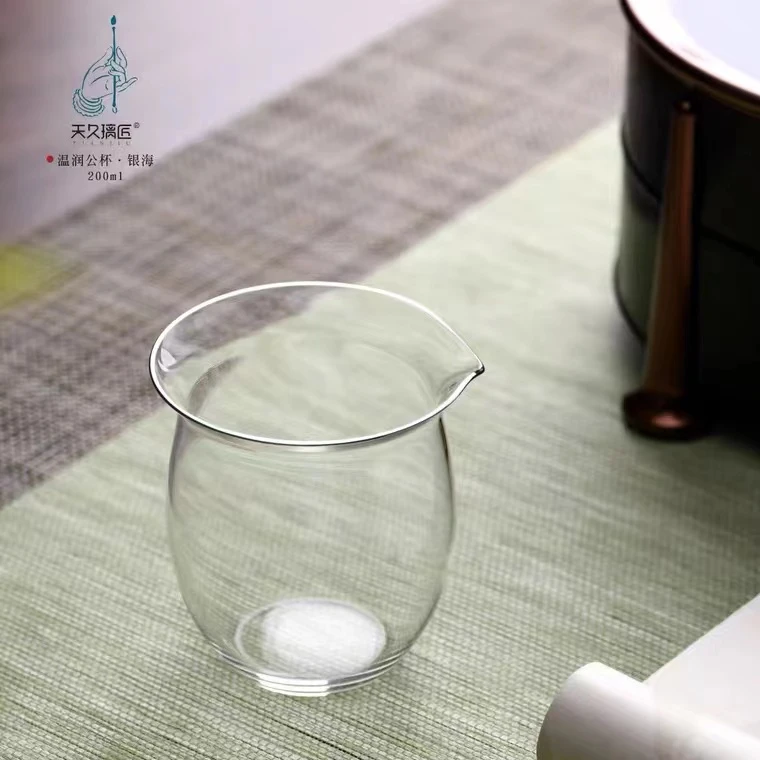 天久璃匠 温润公杯 高硼硅无把透明茶海公道杯