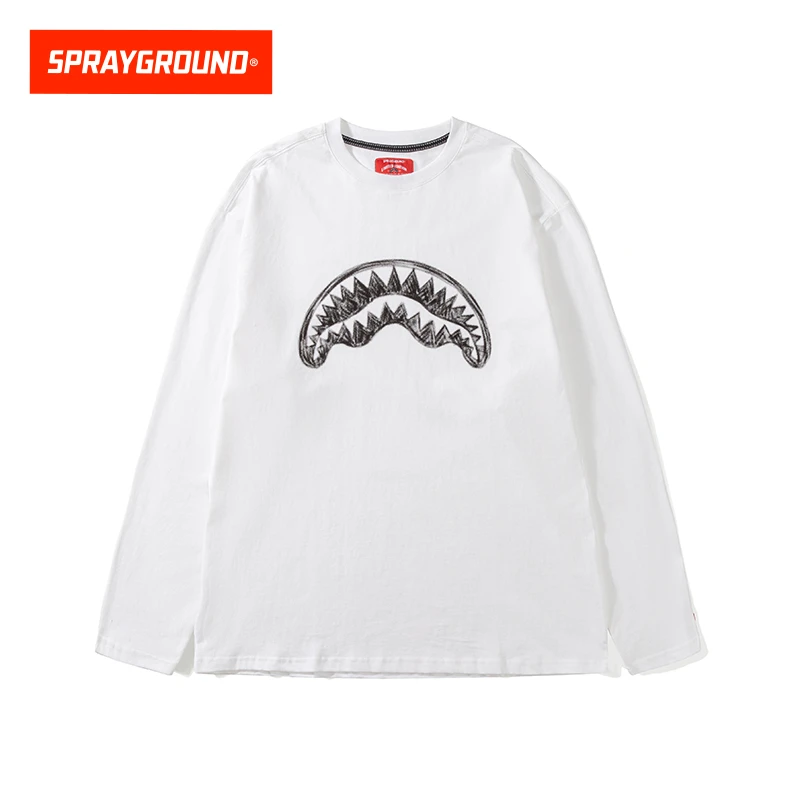 SPRAYGROUND 鲨鱼嘴长袖T恤宽松百搭校园圆领DR WE030302