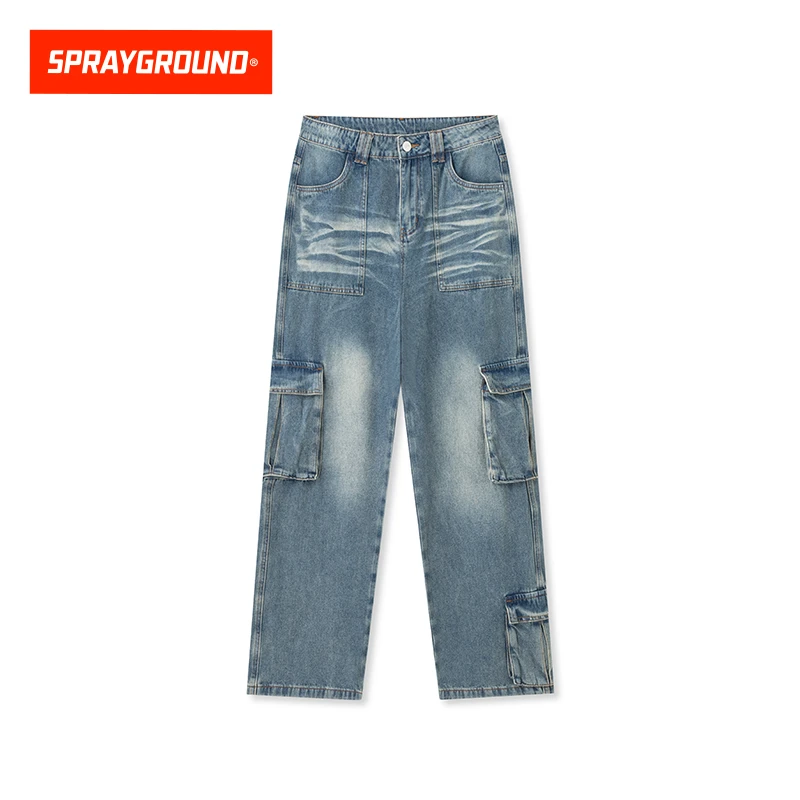 SPRAYGROUND 鲨鱼嘴美式牛仔裤宽松潮流直筒复古高街HD WE022201