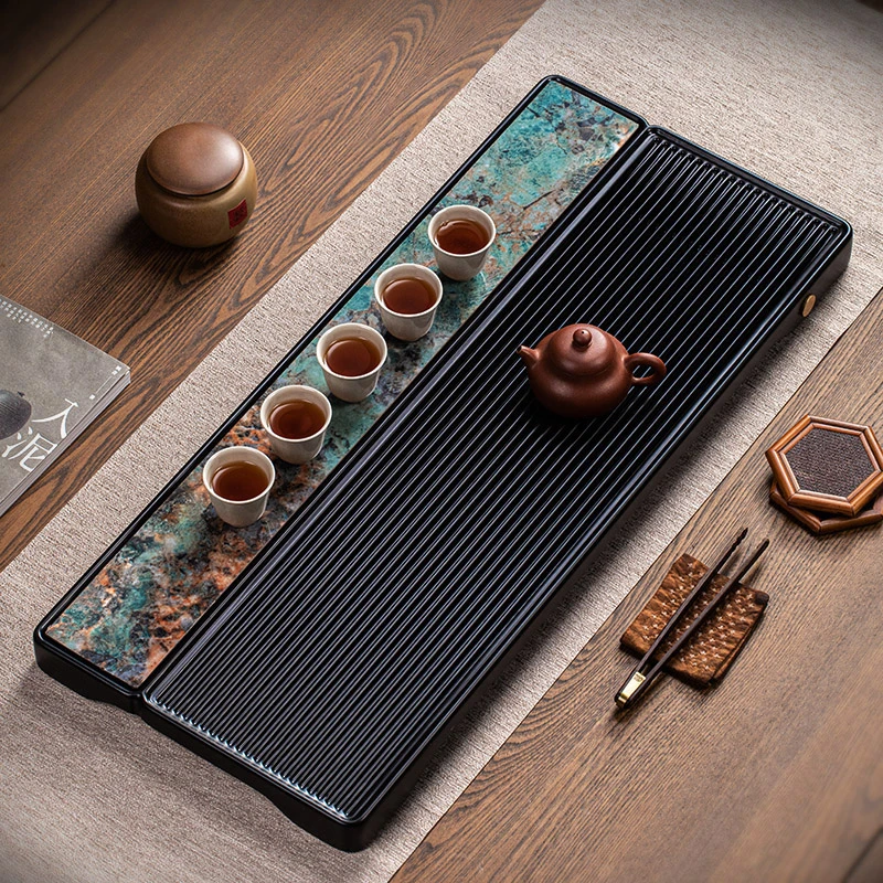 胡桃木电木茶盘家用办公干泡台简约茶托盘轻奢茶具泡台国风泡茶盘