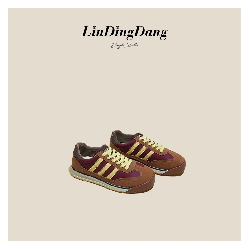 【刘叮当女鞋】长岛冰茶~厚底休闲2024年新款时尚百搭德训女鞋XF002