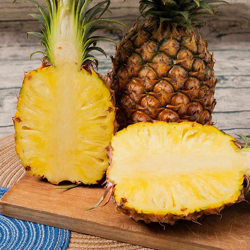 精选金钻凤梨2个装带冠凤梨新鲜当季菠萝