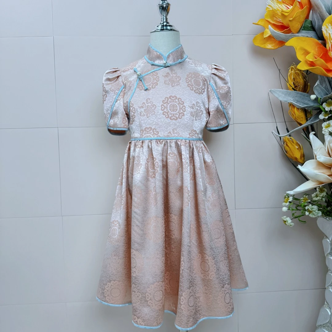 蒙元素儿童短袖连衣裙/蒲公英降落伞飘过鼻尖那是小朋友的快乐