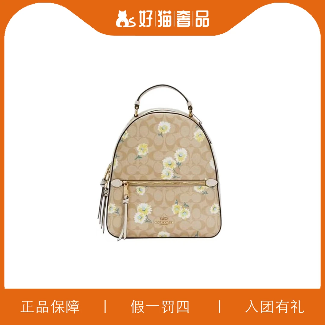 95新 COACH/蔻驰 蔻驰印花双肩包/L2558/27X31X9