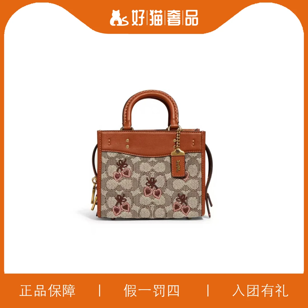 95新 COACH/蔻驰印花肉鸽包/W1335/17X14X10