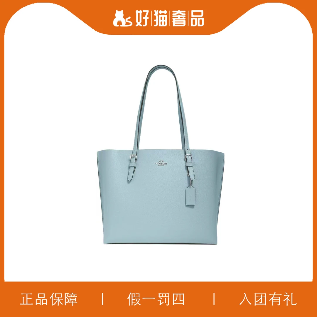 99新 COACH/蔻驰 蔻驰蓝色托特包/P088/34X28X13