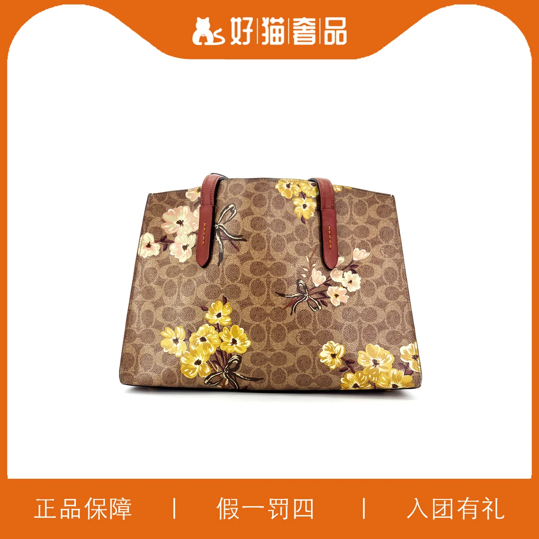 95新 COACH/蔻驰 蔻驰印花查理包/Y6304/35X28X14
