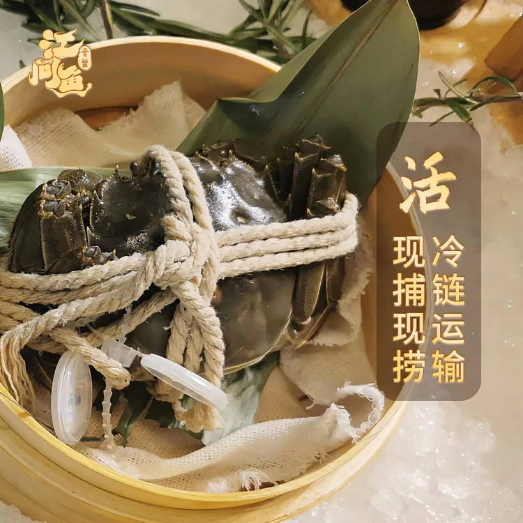 【现捞现发】大闸蟹公3.0两 5只+母2两5只新鲜捕捞快递直达冷链发货