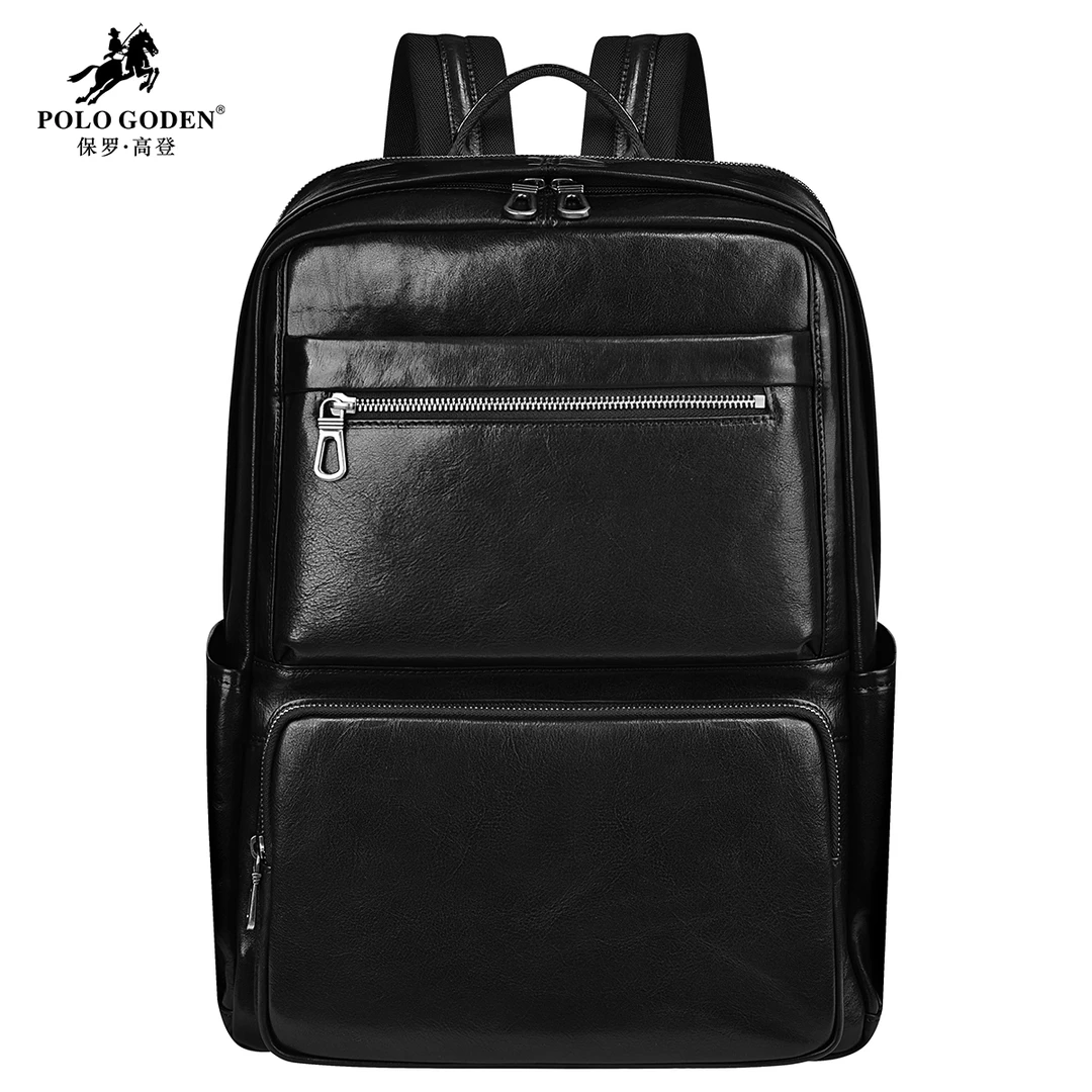 2024新款树膏头层牛皮高档轻奢大容量时尚休闲双肩背包HB2058-2Y