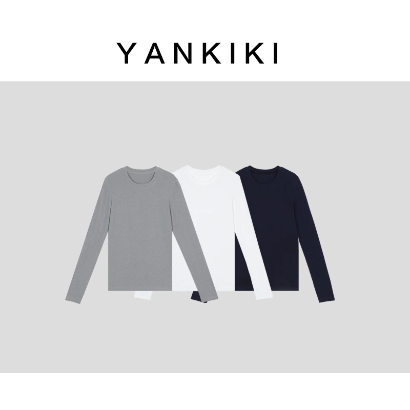 莱赛尔醋酸打底长袖tee YANKIKI 2024秋款NEW