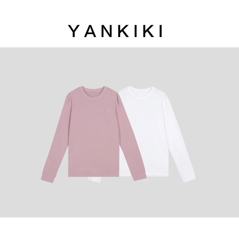 刺绣字母全棉tee YANKIKI 2024秋冬款NEW