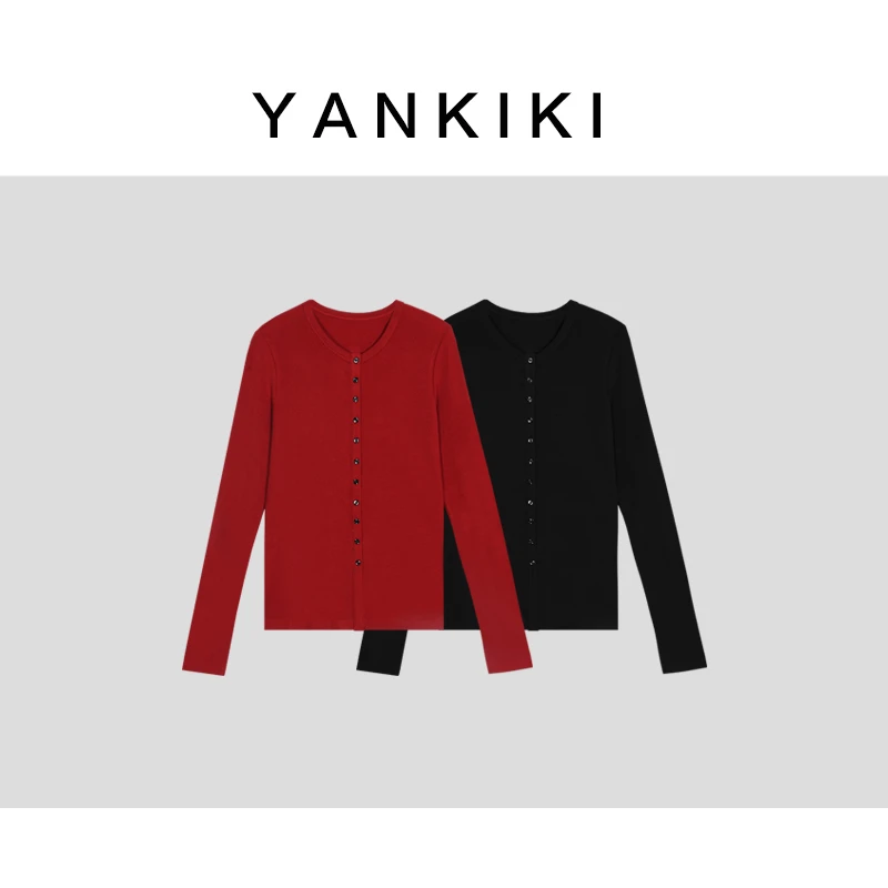 红红火火小开衫 YANKIKI 2024秋冬季新款