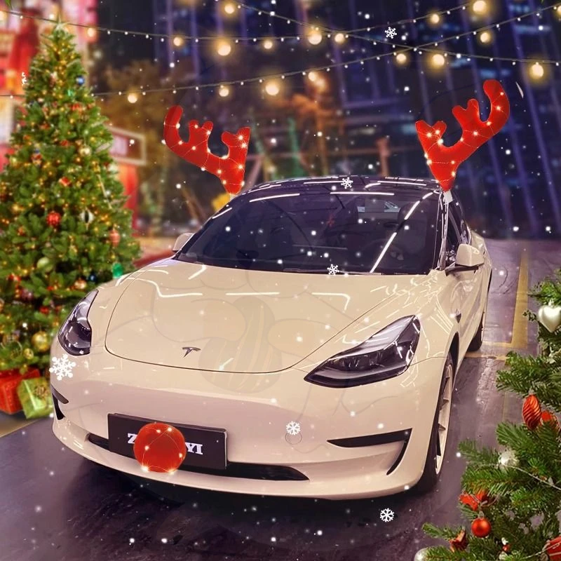 汽车装饰麋鹿鹿角汽车装饰圣诞鹿角4S店展车装扮鹿角圣诞节装饰品