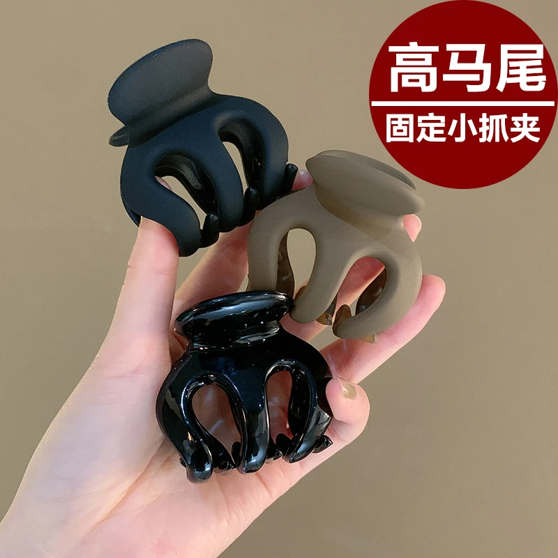 高马尾抓夹固定神器防塌发夹女后脑勺发卡高级感鲨鱼夹发饰南瓜夹