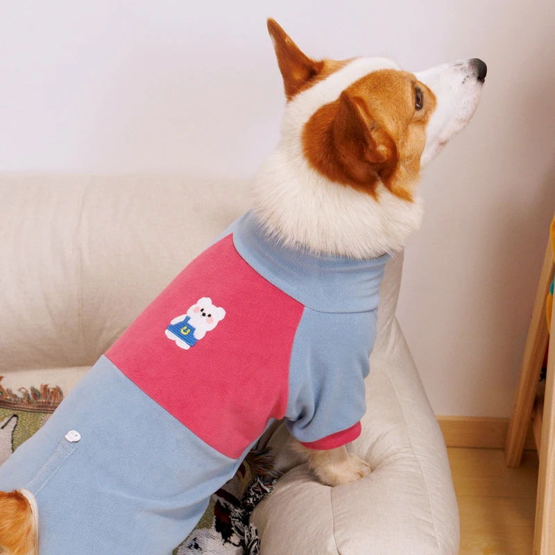 Tigerdog宠物包肚四脚衣柯基柴犬边牧狗狗冬季加绒保暖衣服服装