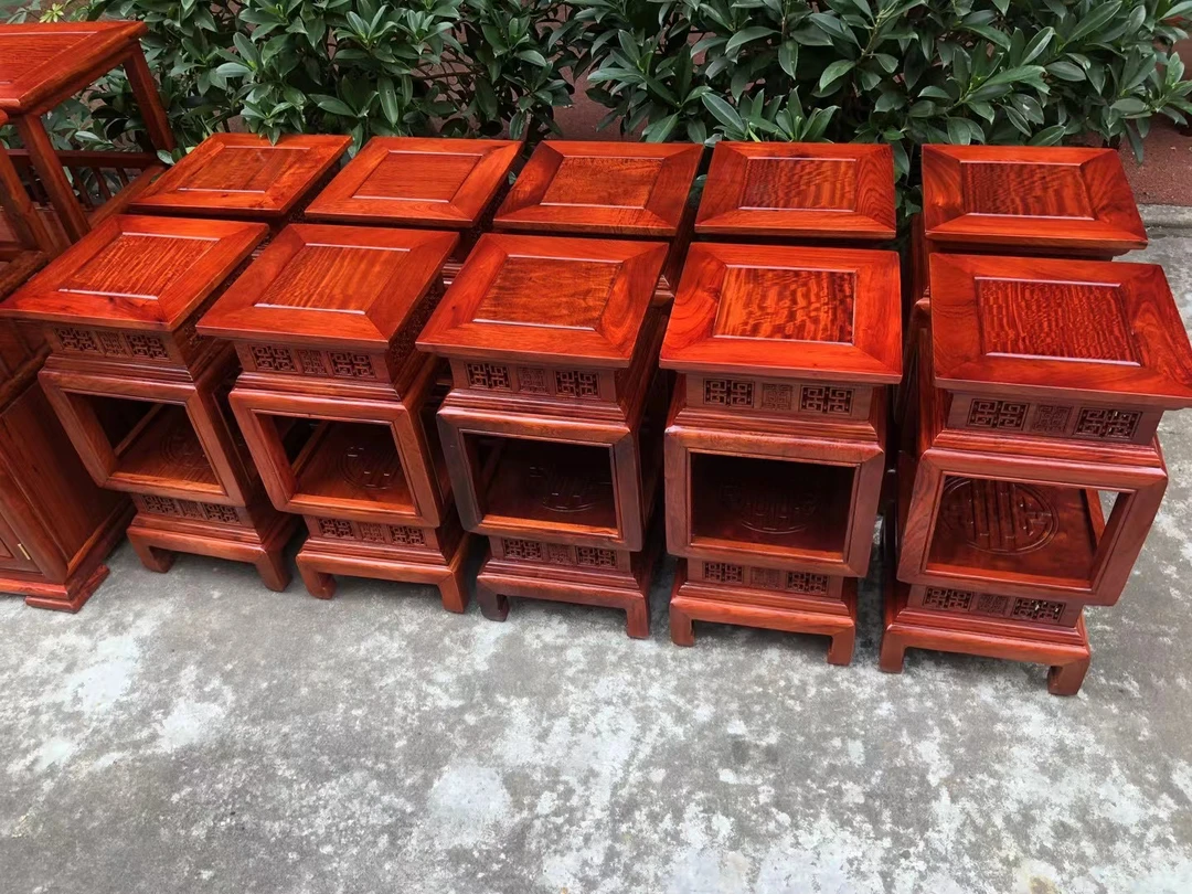 红木家具缅花灯笼花架高60面板30*30一张小家具网红实用