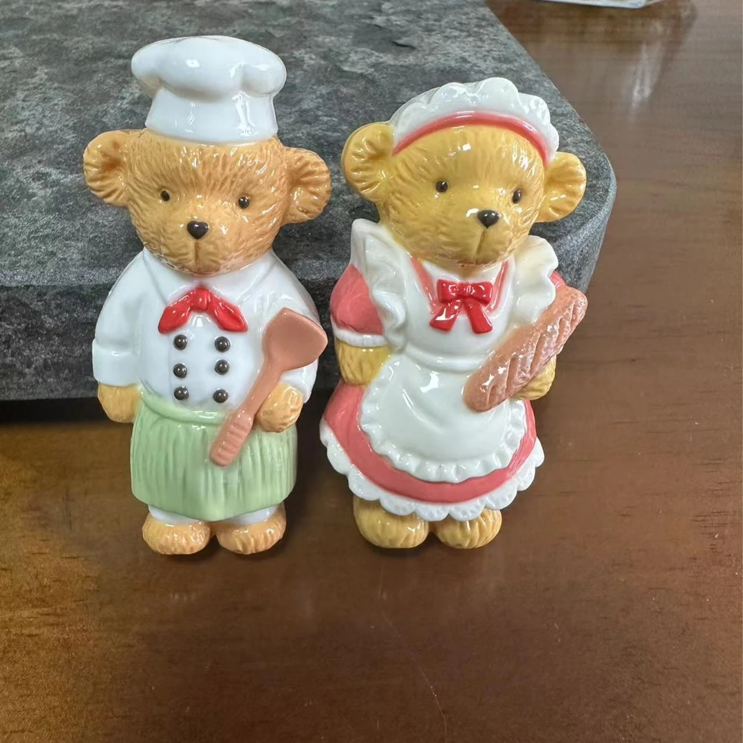 可爱小熊冰箱贴陶瓷磁吸冰箱贴摆件