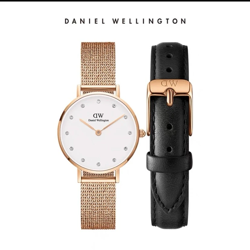DanielWellingtonDW手表女 时尚轻奢简约石英表一表两搭24MM套装