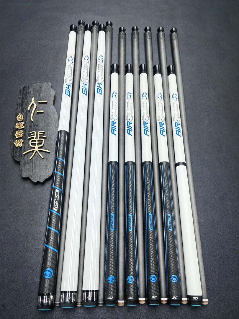 美州豹台球杆冲杆  黑八美式大头杆胶把光把单冲跳杆