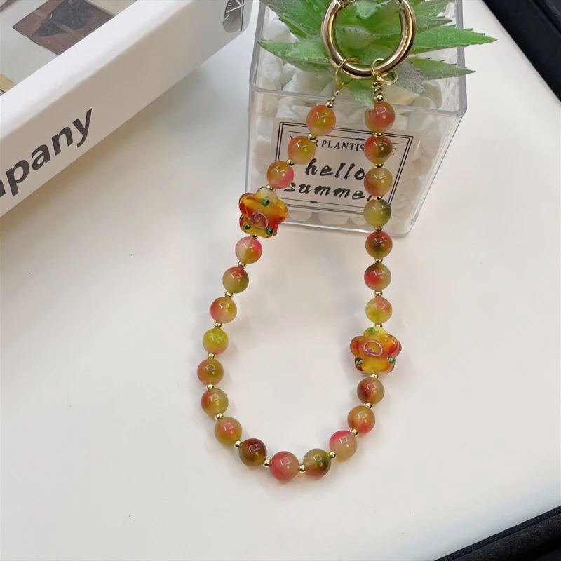 原创小众仙女设计冰透水润光泽葡萄手机挂饰轻奢高级彩色个性创意