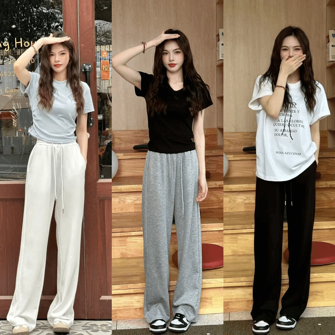 【REDRYJ自制】清爽柔肤夏季高腰显瘦窄版微阔空调裤