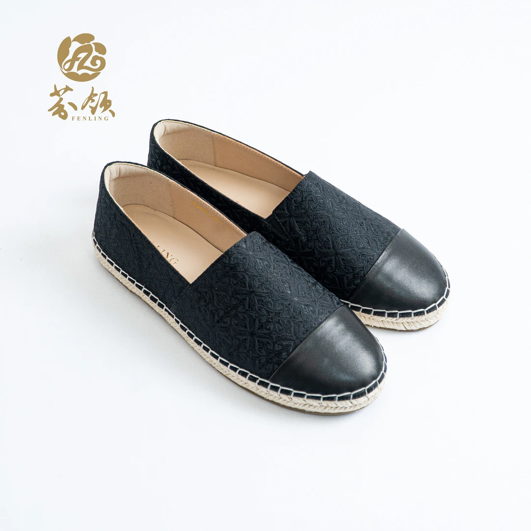 芬领-荣悦/墨荣-新中式小香休闲风宋锦一步鞋柔软舒适35-39码